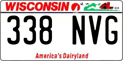 WI license plate 338NVG
