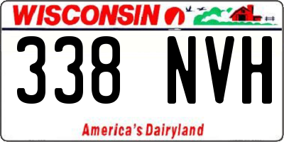 WI license plate 338NVH