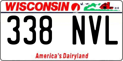 WI license plate 338NVL