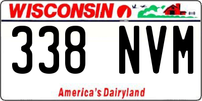 WI license plate 338NVM