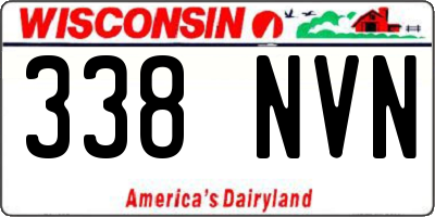 WI license plate 338NVN