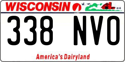 WI license plate 338NVO