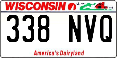WI license plate 338NVQ