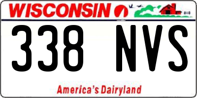 WI license plate 338NVS