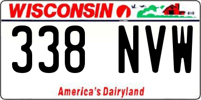 WI license plate 338NVW