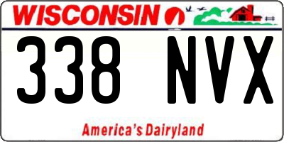 WI license plate 338NVX