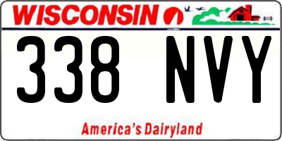 WI license plate 338NVY