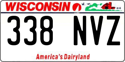 WI license plate 338NVZ
