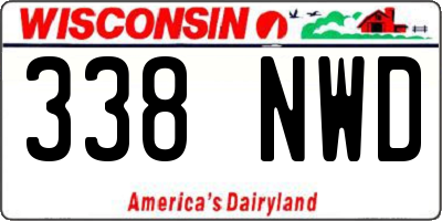 WI license plate 338NWD