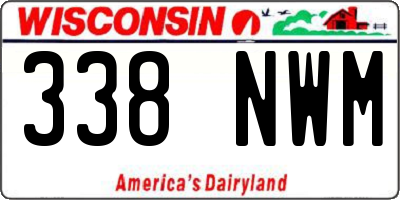 WI license plate 338NWM
