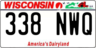 WI license plate 338NWQ