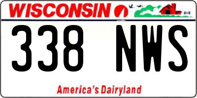 WI license plate 338NWS