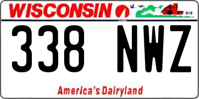 WI license plate 338NWZ