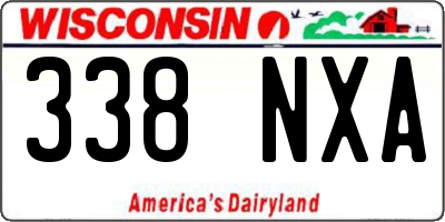 WI license plate 338NXA