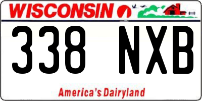 WI license plate 338NXB