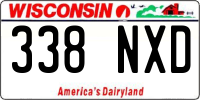 WI license plate 338NXD