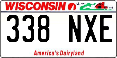 WI license plate 338NXE