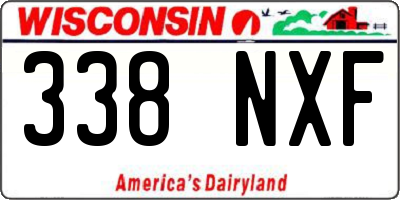 WI license plate 338NXF