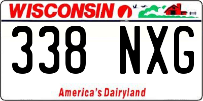 WI license plate 338NXG