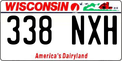 WI license plate 338NXH