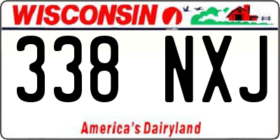 WI license plate 338NXJ