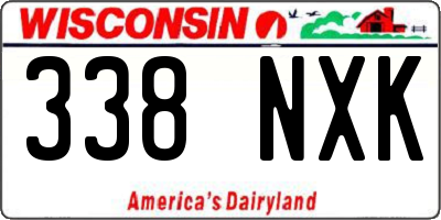WI license plate 338NXK