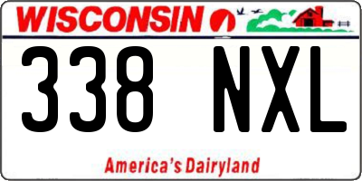 WI license plate 338NXL