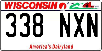 WI license plate 338NXN