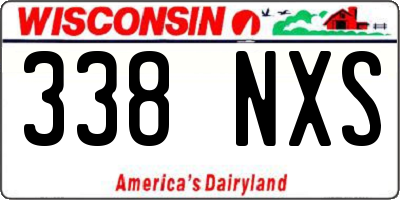 WI license plate 338NXS