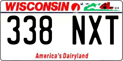 WI license plate 338NXT