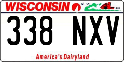 WI license plate 338NXV