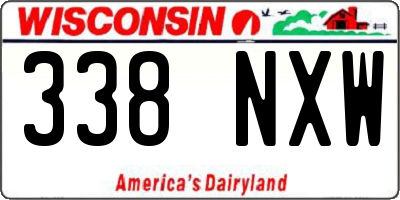 WI license plate 338NXW