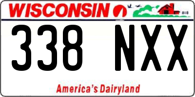 WI license plate 338NXX