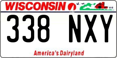 WI license plate 338NXY