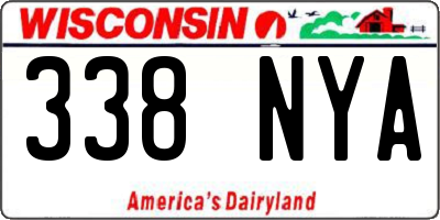 WI license plate 338NYA