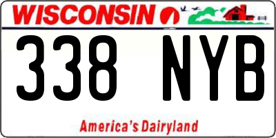 WI license plate 338NYB