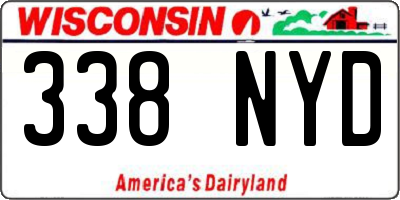 WI license plate 338NYD