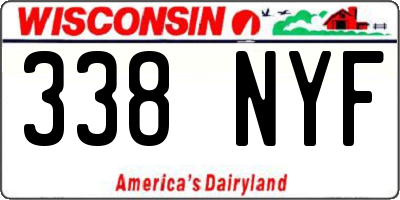WI license plate 338NYF