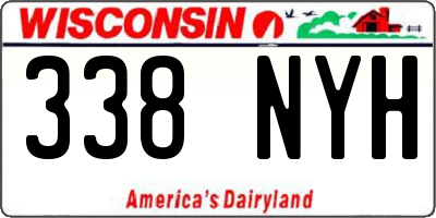 WI license plate 338NYH