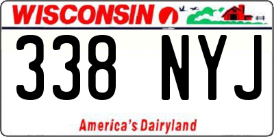 WI license plate 338NYJ