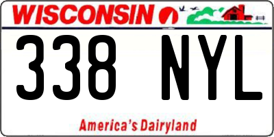 WI license plate 338NYL