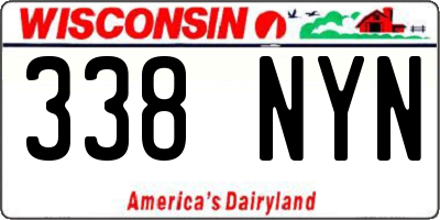WI license plate 338NYN