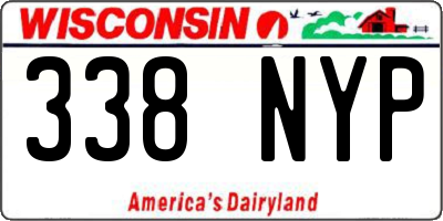 WI license plate 338NYP