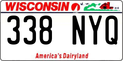 WI license plate 338NYQ