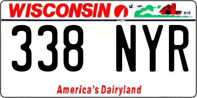 WI license plate 338NYR