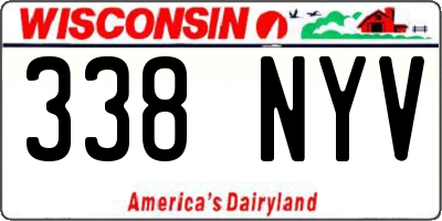 WI license plate 338NYV