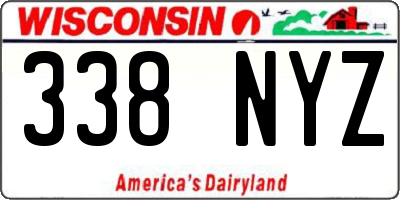 WI license plate 338NYZ
