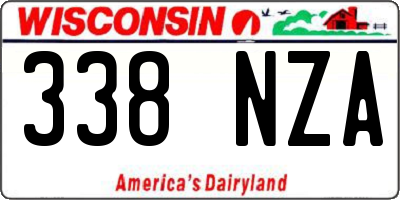 WI license plate 338NZA