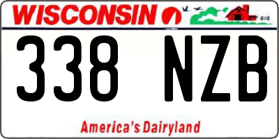 WI license plate 338NZB