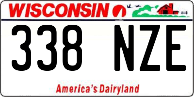 WI license plate 338NZE